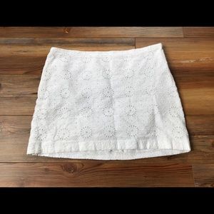 Madewell Sunflower Eyelet Cotton Mini Skirt
